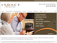 Tablet Screenshot of legacyroyalties.com